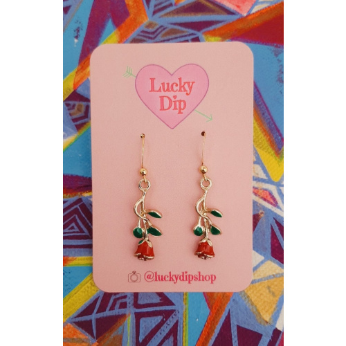 Rose Drop Earrings
